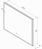 Зеркало DIWO Элиста, 100 черное, с подсветкой, прямоугольное, в стиле лофт, инфракрасное управление