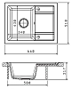 Кухонная мойка Florentina Липси 20.155.C0660.302 черный