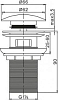 Донный клапан для раковины Cezares CZR-SAT6-01, хром