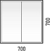 Зеркальный шкаф Corozo Айрон 70 SD-00000280 Черный антик