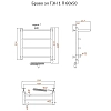 Полотенцесушитель электрический Тругор Браво серия 1 Браво1/элТЭН6050П хром