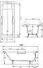 Чугунная ванна Jacob Delafon Parallel 150х70 E2949-00 с отверстиями для ручек
