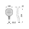 Душевая лейка Esko SPL1403SQ хром, черный