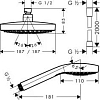 Душевая стойка Hansgrohe Croma Select S 180 2 jet 27351400, хром