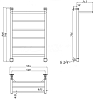 Полотенцесушитель водяной Ewrika Сафо FТ 80х50, с полкой, хром