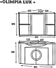 Зеркало-шкаф Misty Olimpia Lux Л-Олл02060-033УгП 60 см