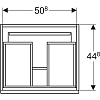 Тумба для комплекта 54 см Geberit Renova Plan 869557000, светлый вяз