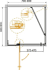 Душевой уголок 80х90 см Cezares SLIDER-AH-1-90-70/80-C-Cr, стекло прозрачное