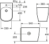 Напольное биде BelBagno Prado BB10150B