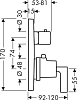 Термостат для душа Axor Citterio 39700950, латунь
