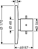 Термостат для душа Axor Starck 10710950, латунь