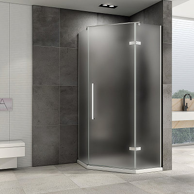 Душевой уголок Abber Ewiges Wasser 80x80 AG05080M, профиль хром, стекло матовое
