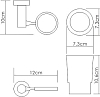 Стакан WasserKRAFT K-28228, белый/хром