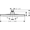 Душ верхний Hansgrohe Crometta 26726670 черный