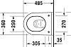 Подвесной унитаз Duravit Starck-3 2227090000 с крышкой сидением микролифт 0063890000