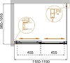 Душевой уголок Cezares TANDEM-SOFT-AH-2-120/100-P-Cr-R стекло punto