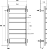 Полотенцесушитель электрический Energy G GRAND 80x40