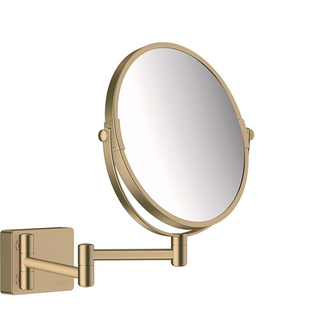 Косметическое зеркало Hansgrohe AddStoris 41791140 шлифованная бронза