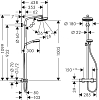 Душевая стойка Hansgrohe Crometta 160 1 Jet 27264400 с термостатом