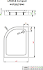 Поддон для душа 100х80 см Radaway Laros SLE81017-01R