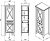 Шкаф-пенал Creto Vetra 55 15-16056NR правый, орех