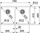 Кухонная мойка 74 см Franke Box BXX 220/120-34-34 127.0370.188, нержавеющая сталь