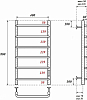 Полотенцесушитель электрический Point PN08848 П6 400x800 диммер справа, хром
