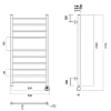 Полотенцесушитель электрический Domoterm Медея Медея П10 500x1000 ER хром