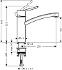 Смеситель для кухонной мойки Hansgrohe Focus S 31786000, хром