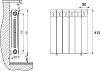Радиатор биметаллический Rifar Monolit Ventil 350 10 секций правое подключение