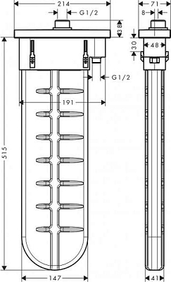 Скрытая часть Hansgrohe sBox 28010000