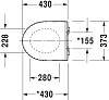 Крышка-сиденье для унитаза микролифт Duravit DuraStyle Basic 0020790000